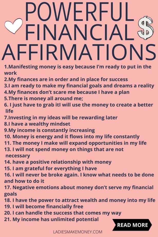 60 Powerful Financial Affirmations To Attract Money & Wealth Monthly